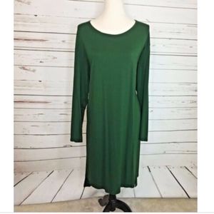 Eileen Fisher Viscose Green Midi Dress B392